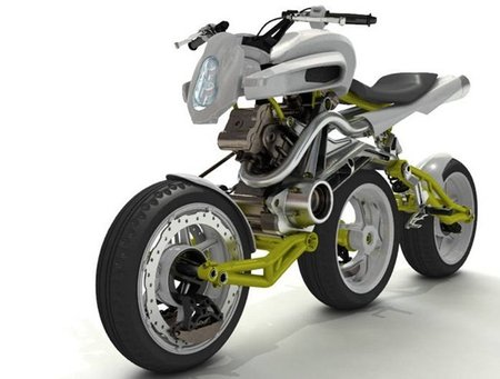 A3W, la moto de tres ruedas