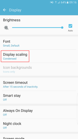 Samsung Galaxy S7 Update Display Scaling Official Feature 303x540