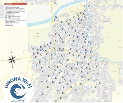 Girona estrena su nueva red WiFi gratuita