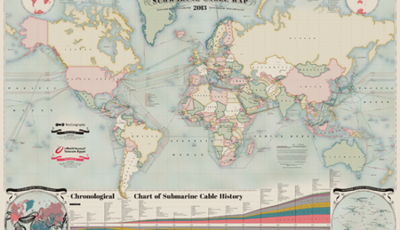 Todos los cables submarinos del mundo en un solo mapa