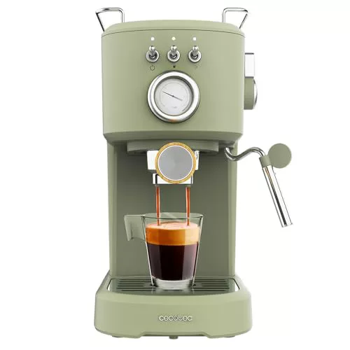 Cecotec Cafetera Espresso Compacta Power Espresso 20 Retro Green