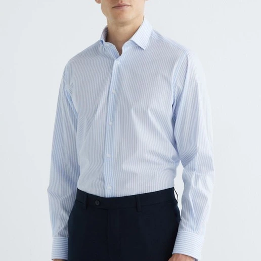 Camisa de vestir de hombre lisa classic fit