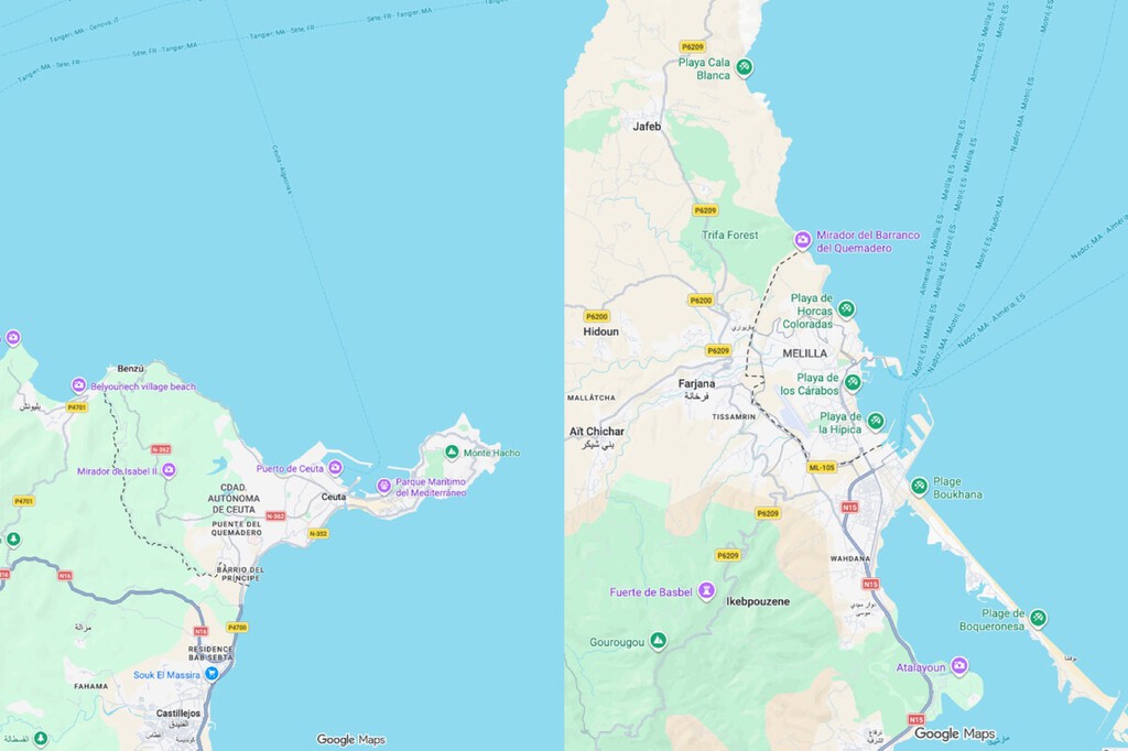 La UE abre la vía para multar a Google Maps por representar a Ceuta y Melilla como “territorios en disputa” con Marruecos