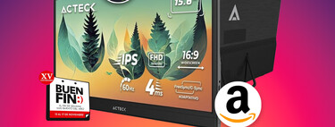 Monitor portátil Acteck con su precio más bajo en Amazon: tiene bocinas y una pantalla de 15 pulgadas 