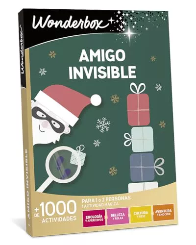 WONDERBOX - Caja Regalo - Amigo Invisible 15-1 Actividad a Elegir Entre: degustaciones, Bienestar, Ocio o Aventura para 1 o 2 Personas - Válido Durante 3 años y 3 Meses