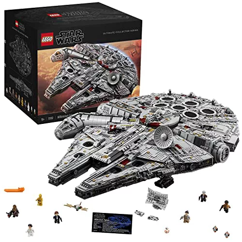 LEGO Star Wars Millennium Falcon, Maqueta de Construcción para Adultos de la Nave Estelar de Han Solo con Mini Figuras Chewbacca, Leia y C-3PO, Regalo Coleccionable para Hombres, Mujeres y Fans 75192