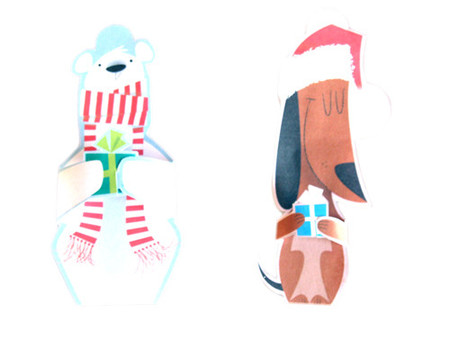 Tarjetas de Navidad con forma de animales