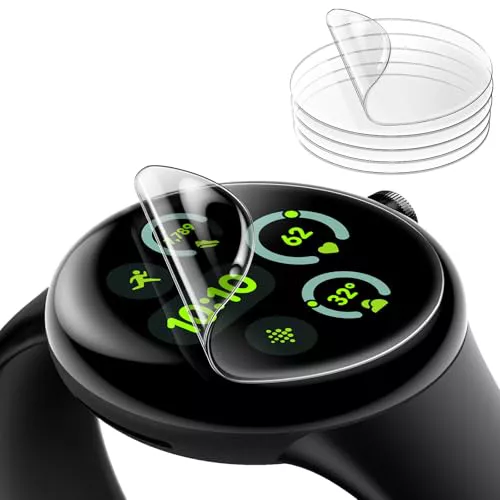JETech Protector de Pantalla para Google Pixel Watch 3/2/1 41mm, Anti-Arañazos Suave Autocurable Película de TPU Flexible, HD Transparente, 6 Unidades