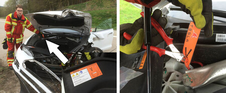 Cortar cable de Tesla en caso de accidente