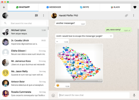 All in One Messenger o cómo hablar por Slack, Skype y WhatsApp en un solo lugar