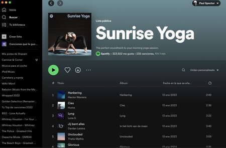 Lista para las clases de Yoga