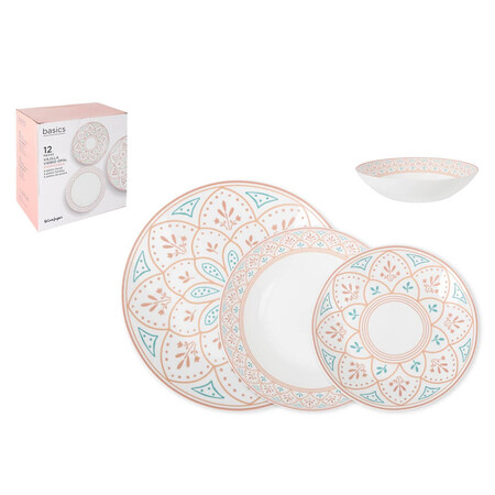 Vajilla De 12 Piezas Marrakech Basics El Corte Ingles Rosa