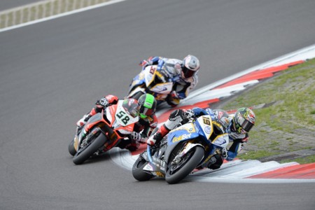 Chaz Davies Eugene Laverty Marco Melandri Nurburgring 2013