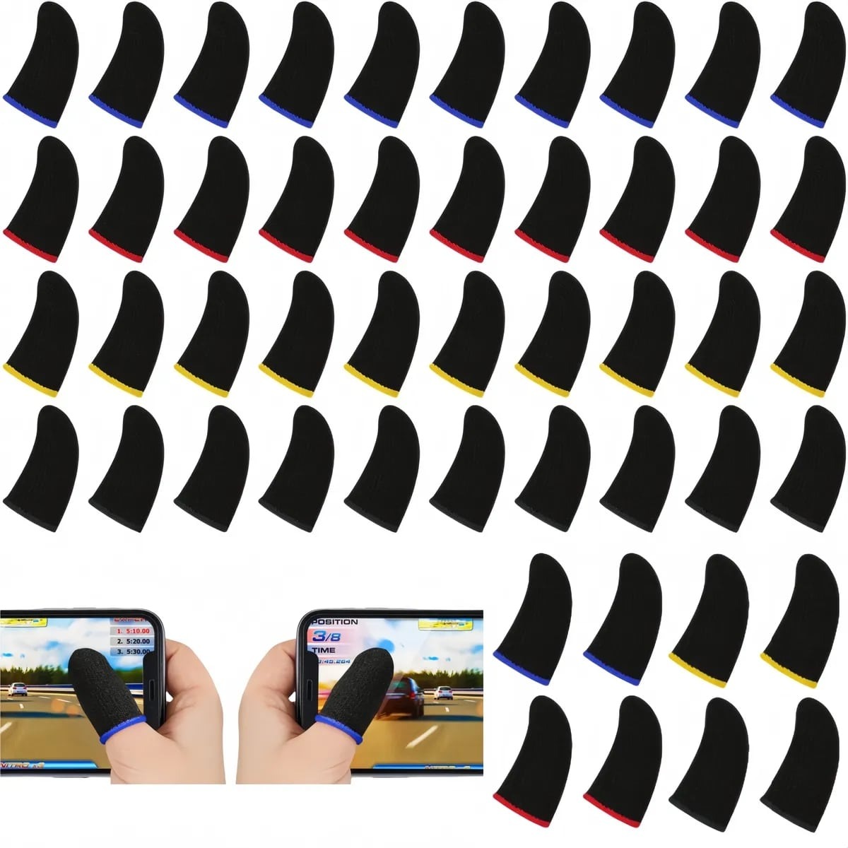 Paquete de 64 dedales para jugar en celular