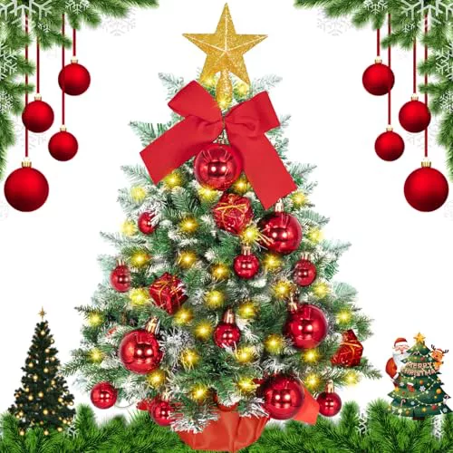 BBLTIFF Arbol de Navidad Pequeño 58cm