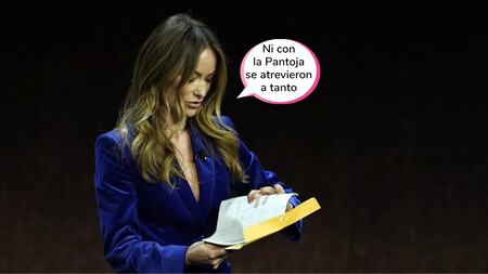 Olivia Wilde recibe una notificación legal de su ex marido mientras presentaba su nueva película: esta es la cara de cuadro que se le ha quedado a la actriz