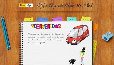 Aprende educación vial, la web de la DGT para niños