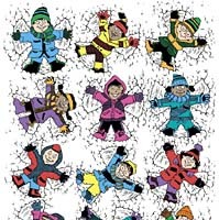 Actividad extraescolar en Rusia: jugar en la nieve sin ropa