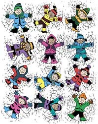 Actividad extraescolar en Rusia: jugar en la nieve sin ropa