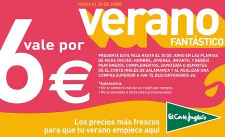 Descuento de 6 euros en El Corte Inglés de Salamanca