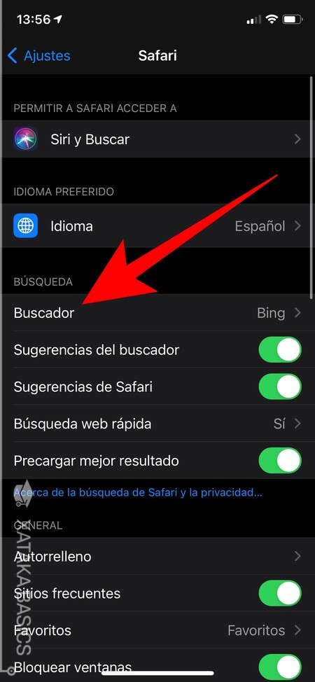 como cambiar el buscador de safari