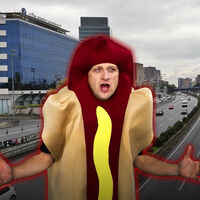 Ha sucedido. Un salchichamóvil ha tenido un accidente y ha acabado cortando una autopista