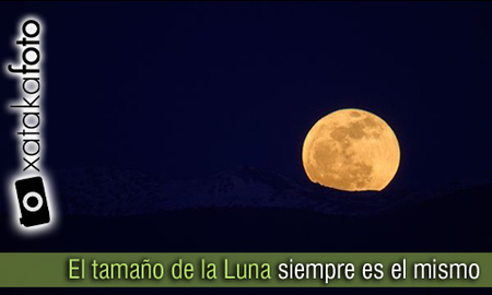 Comprobado, el tamaño de la Luna no varía según su posición en el cielo.