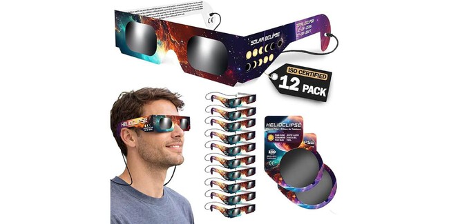 Pack De 5 Gafas Para Eclipse Solar SUUM Co. – Certificadas ISO 12312-2 Y CE, Para Observación Segura Del Sol