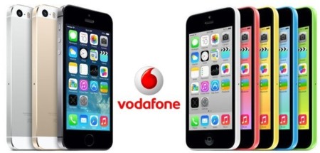 Phone 5s y iPhone 5c: precios con Vodafone. En Madrid podréis comprarlos a partir de medianoche