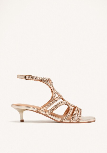 Sandalias doradas de Gioseppo