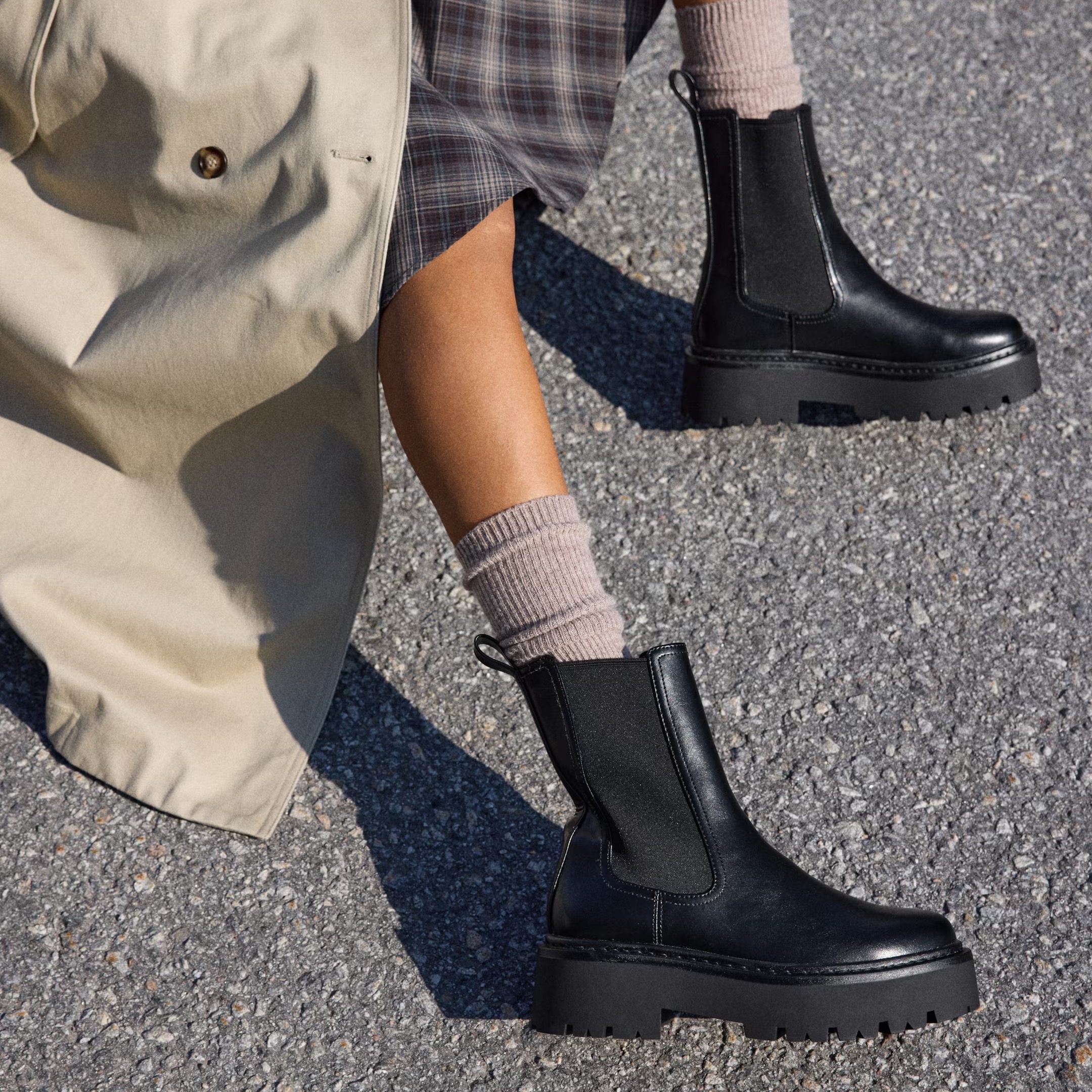 Botas Chelsea con suela gruesa