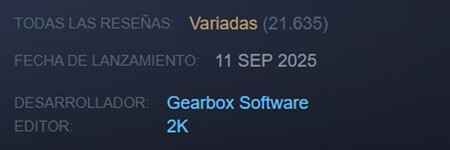 Parche De Borderlands 4 Llega A Pc Pero Hay Un Problema Gearbox No Explica Los Cambios Y Las Resenas De Steam Siguen Siendo Negativas
