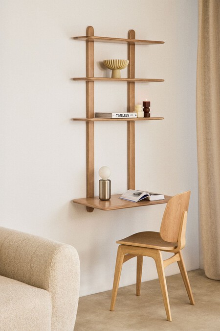 Escritorio Con Estanteria En Madera Veleta