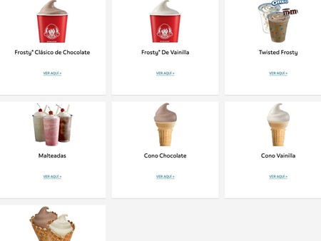 Menu Wendys