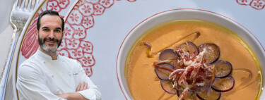 Con fruta y dos aceites distintos, el chef dos estrellas Michelin Mario Sandoval reinterpreta un salmorejo con un truco fácil y rápido 