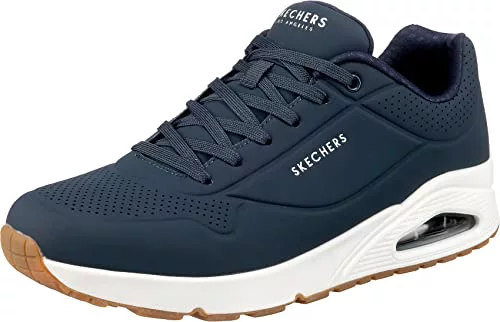 Skechers Uno Stand On Air, Zapatillas Hombre, Navy Durabuck Trim, 45 EU