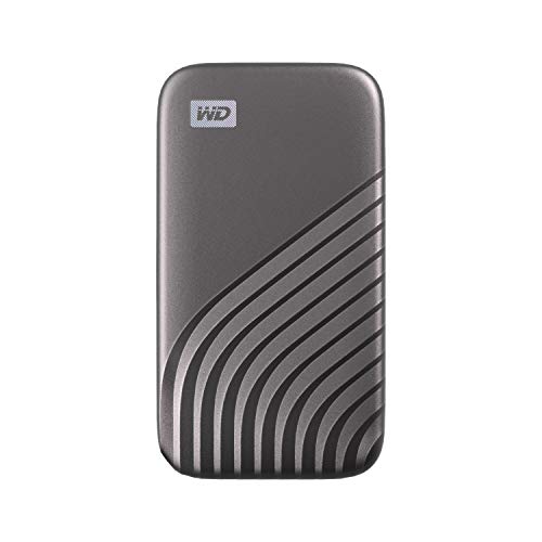 WD My Passport 2TB SSD Externo Portátil, Disco duro externo SSD con velodidad de lectura de hasta 1050 MB/s 1000 MB/s de escritura, Funciona con PC, Xbox y Playstation, Gris espacial