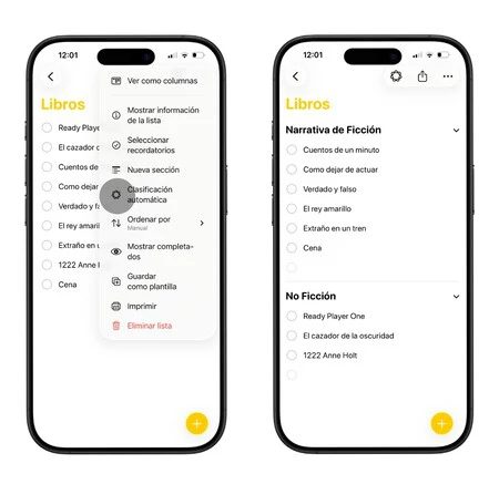 Apple Intelligence Recordatorios