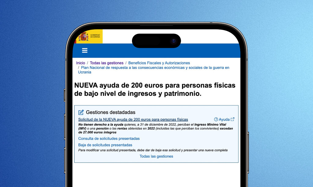 Cómo pedir la clave PIN desde tu iPhone para poder solicitar la ayuda de 200 euros de la Agencia Tributaria