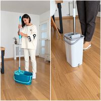 Eva Ruíz, experta en limpieza: "Para limpiar el suelo de madera, echo un chorrito de oxígeno activo en el agua de fregar"