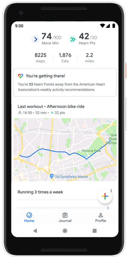 Google Fit estrena widgets y mejor registro de actividades