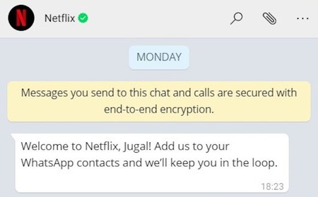Las recomendaciones de Netflix pronto llegarán por una nueva vía: WhatsApp
