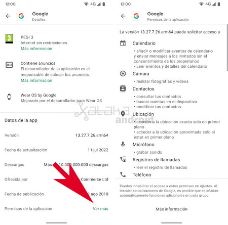 Permisos De La Aplicacion