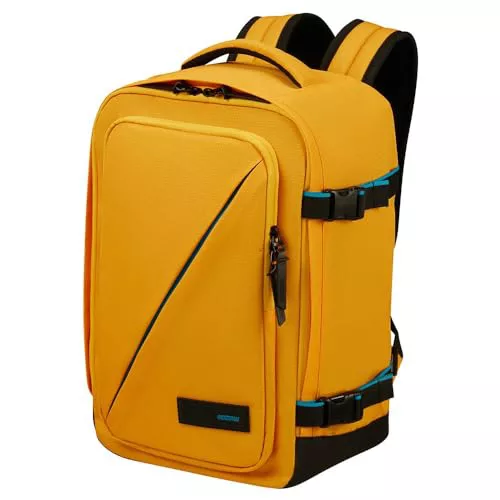 American Tourister Take2Cabin, bolsa de cabina Ryanair de 25 x 20 x 40 cm, 24 L, 0,40 kg, equipaje de mano, mochila de avión S para subasientos, amarilla (amarilla)