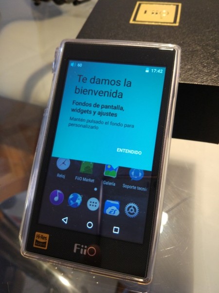 El dispositivo nos da la bienvenida