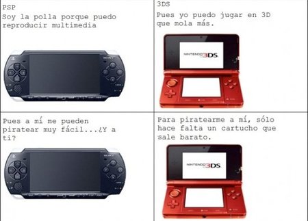 Imagen de la semana: discusión de besugos entre PSP y 3DS