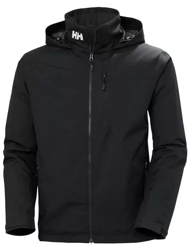 Helly Hansen Men's Crew Hooded Midlayer Jacket 2, Black, S