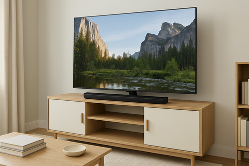 Smart TV y barra de sonido Samsung