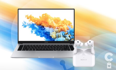 Este portátil será todo un doble regalo navideño: Honor Magicbook Pro con Earbuds 2 Lite de regalo por 159 euros menos