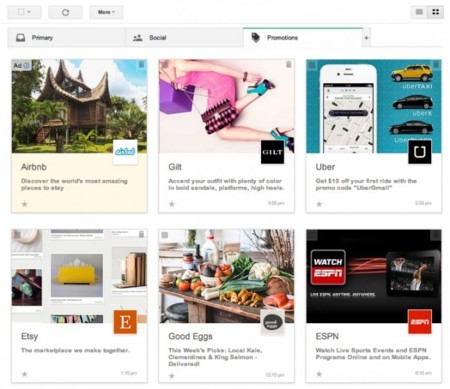 Gmail cambia su pestaña de 'promociones' para parecerse a un mercadillo